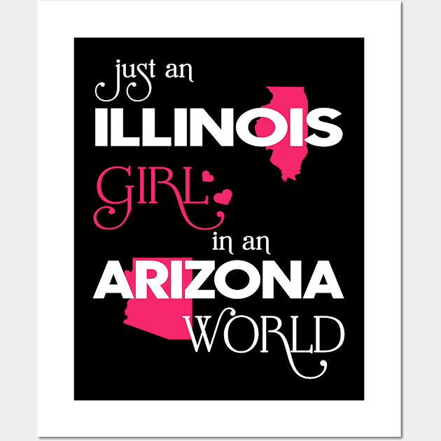 Just Illinois Girl In Arizona World Wall Art by FaustoSiciliancl